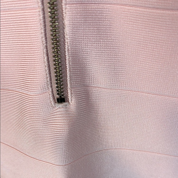 VENUS Cream and Pink Halter Bodycon Dress - Picture 9 of 11